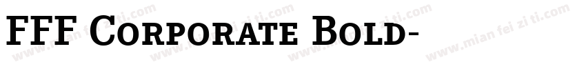 FFF Corporate Bold字体转换